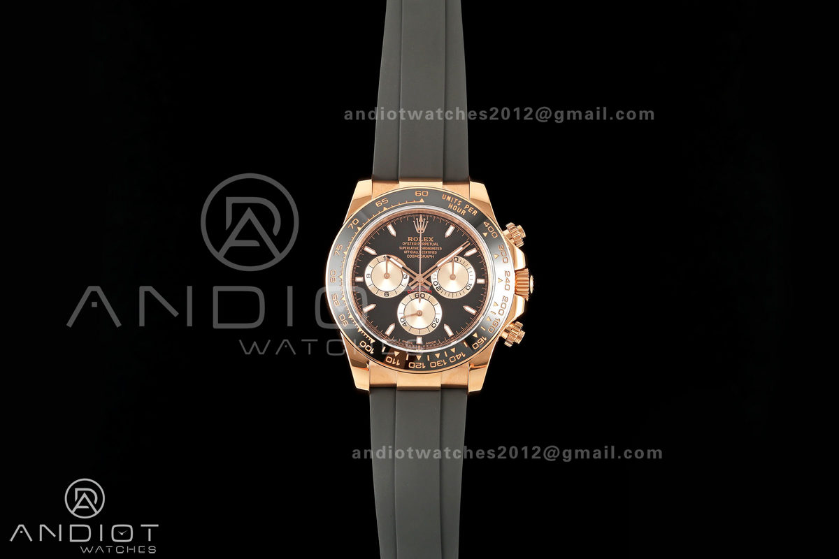 Daytona 126515 Gain Weight RG ZF 1:1 Best Edition Black Dial RG Subdial On Oysterflex Strap SH4131